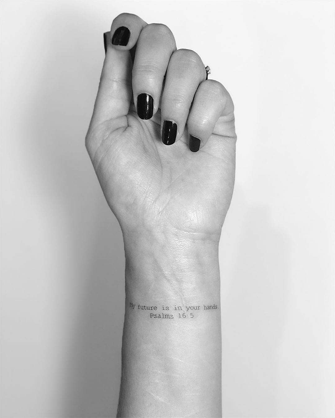 My Future is in Your Hands Faith Tattoo on Wrist Spiritual and Meaningful Design