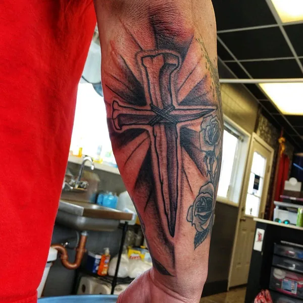 Nail Cross Tattoo 2