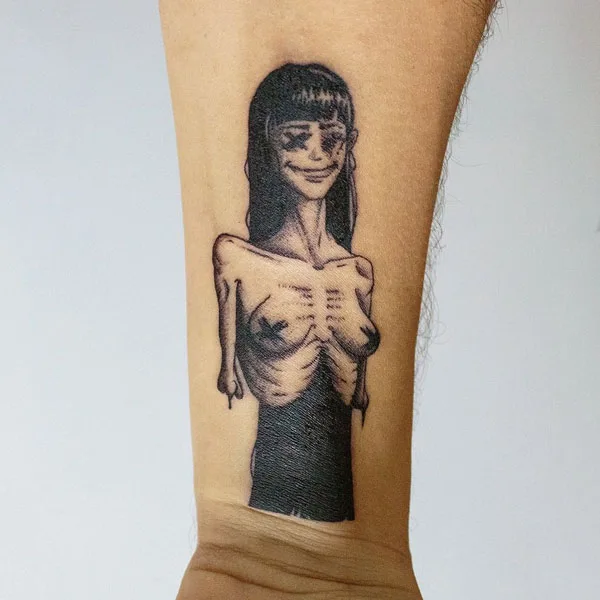 Naked women horror tattoo