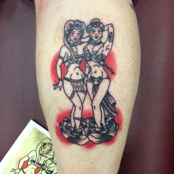 Naked women tattoo 2