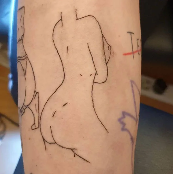 Naked women tattoo 29