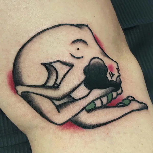 Naked women traditional tattoo