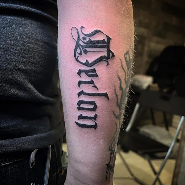 Name on Forearm Tattoo 1
