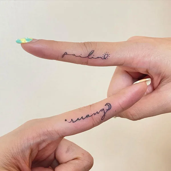 Name tattoo 108