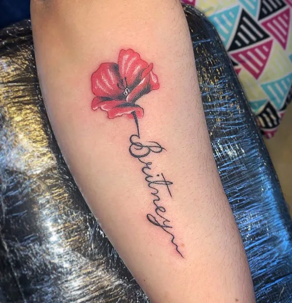 Name tattoo 86