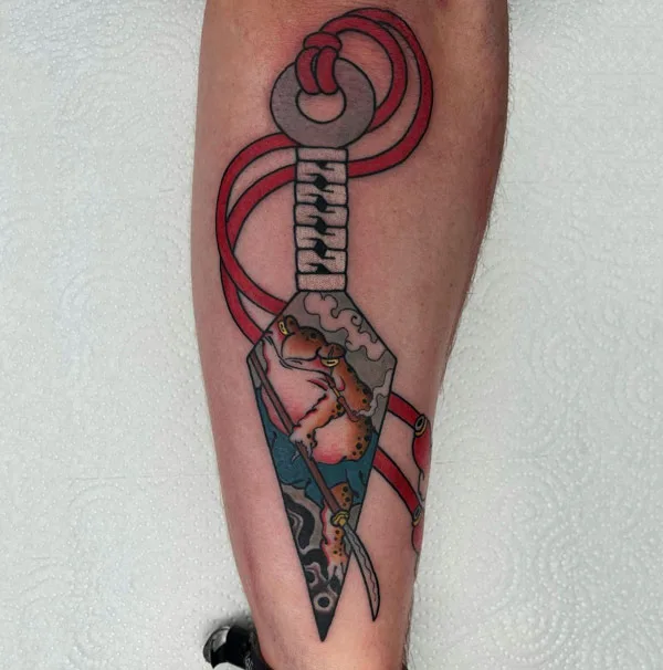 Naruto Japanese frog tattoo