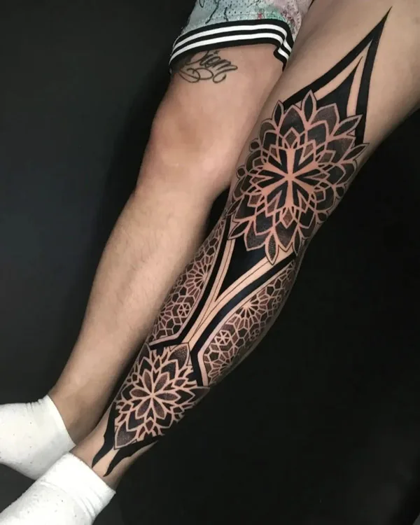 Negative Space Mandala Tattoo 1