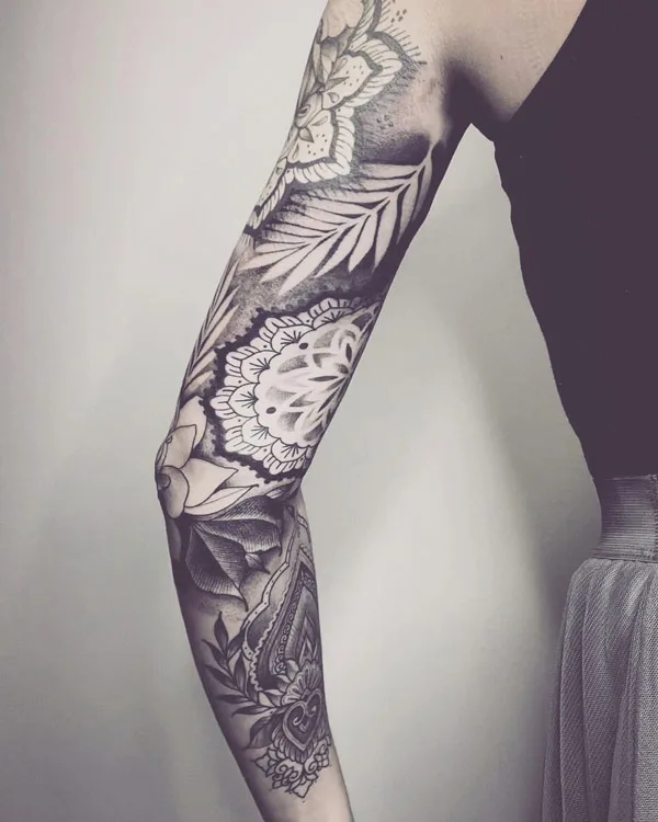 Negative Space Mandala Tattoo 2
