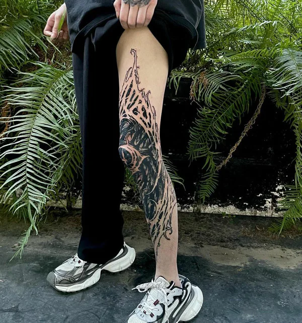 Neo Traditional Blackwork Tattoo