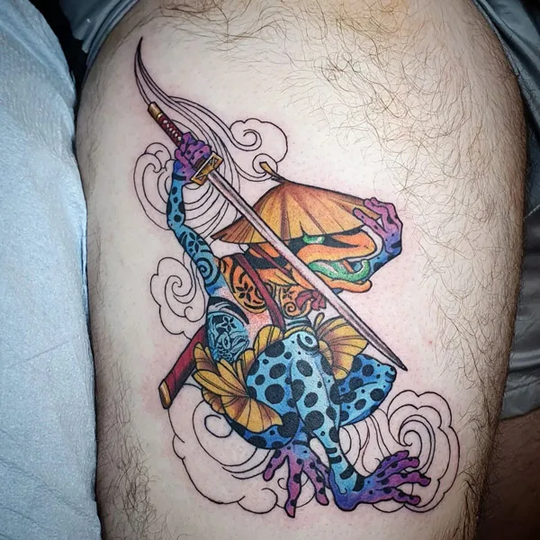 Ninja Frog Tattoo 2