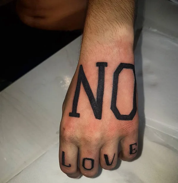 No love tattoo 14