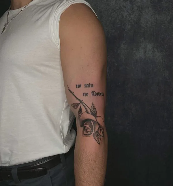 No rain no flowers tattoo 19