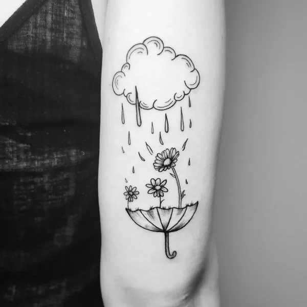 No rain no flowers tattoo 28