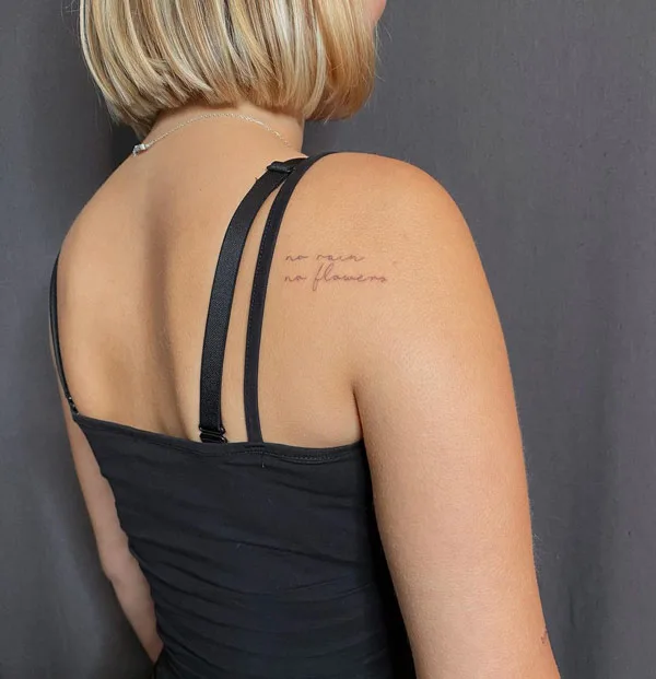 No rain no flowers tattoo 45