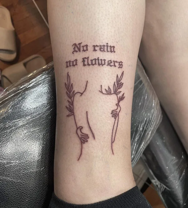 No rain no flowers tattoo 64