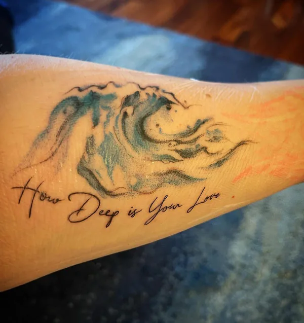 Ocean Wave Tattoo 1