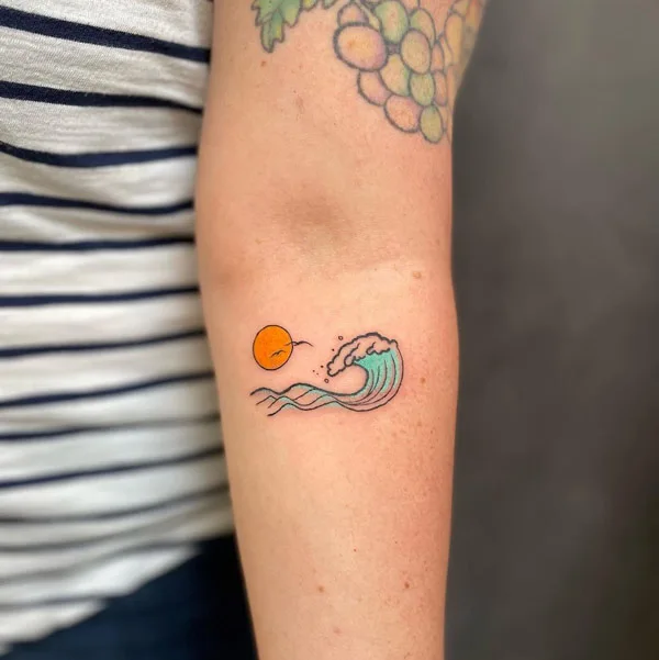 Ocean Wave Tattoo 3