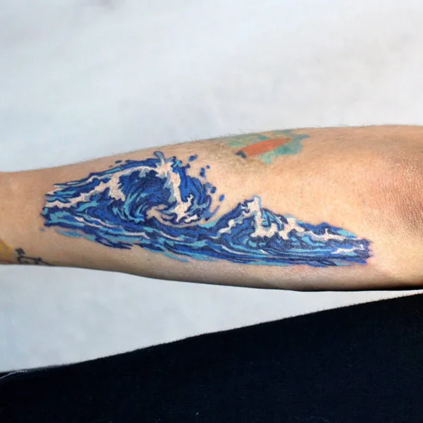 Ocean wave tattoo 1
