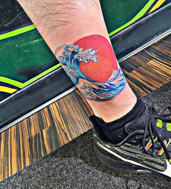 Ocean wave tattoo 17