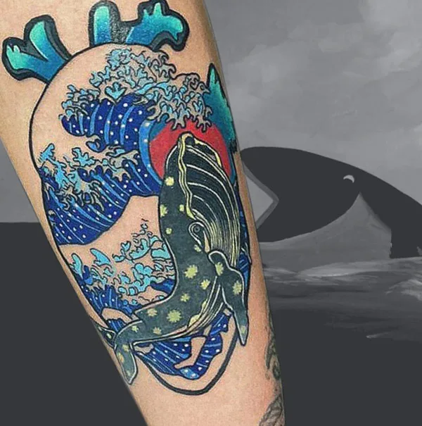 Ocean wave tattoo 21