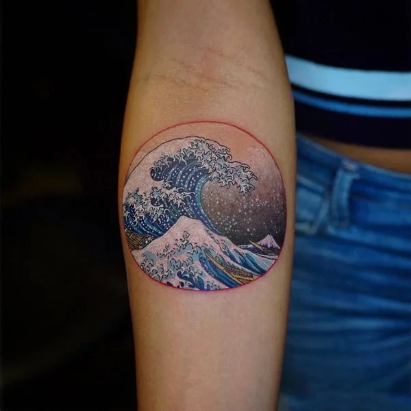 Ocean wave tattoo 22