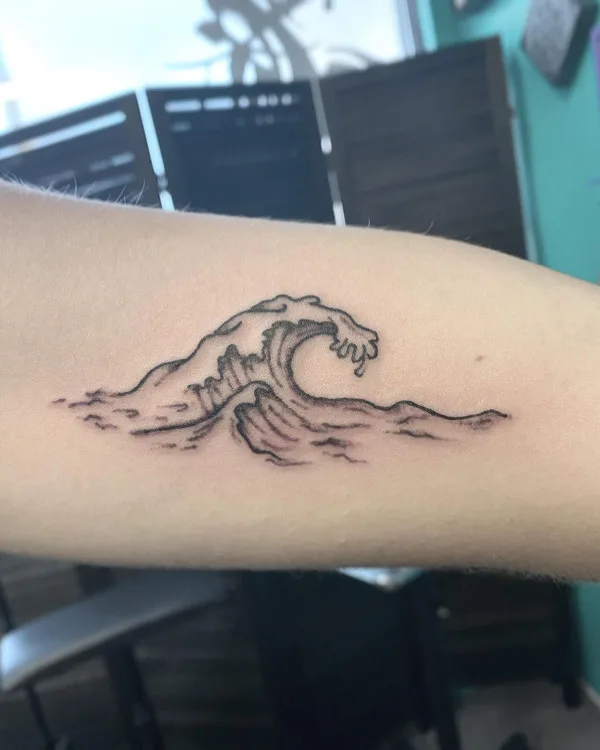 Ocean wave tattoo 27