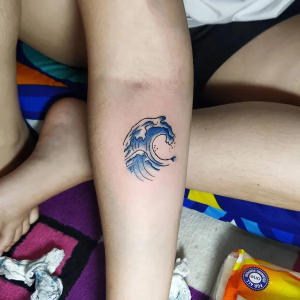 Ocean wave tattoo 30