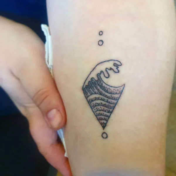 Ocean wave tattoo 32