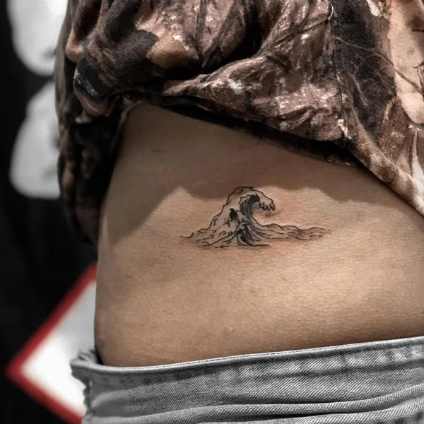 Ocean wave tattoo 38