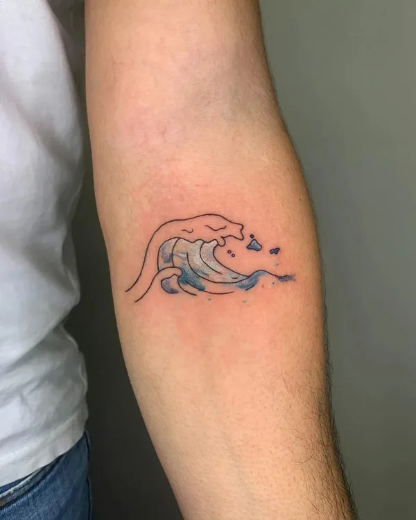 Ocean wave tattoo 52