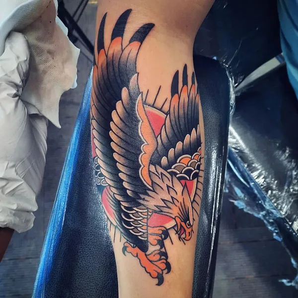 Old School Eagle Tattoo