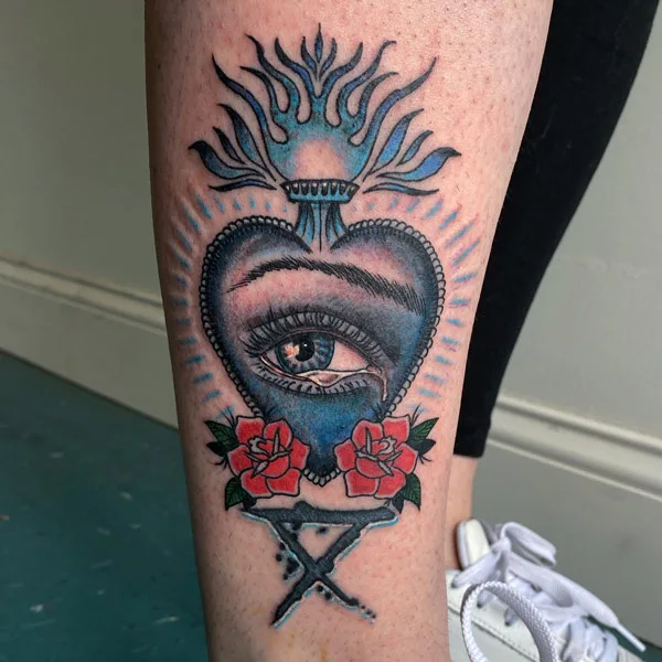 Old School Sacred Heart Tattoo 2