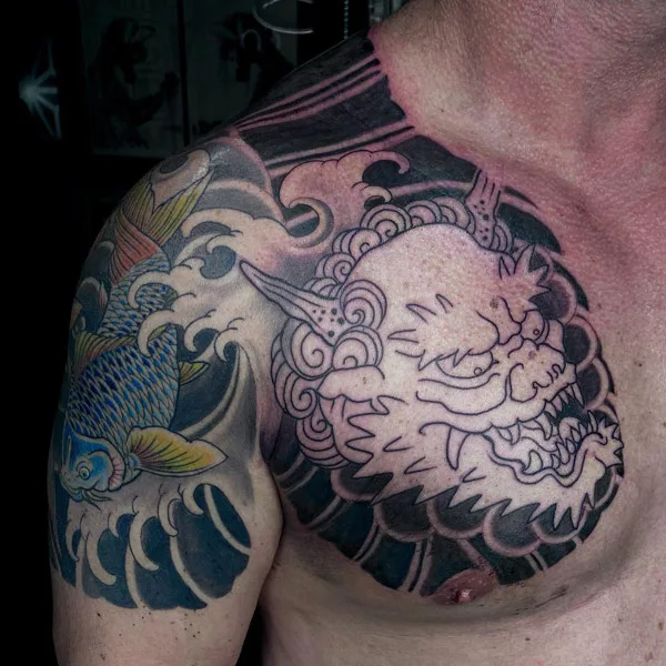 Oni Chest Tattoo 2