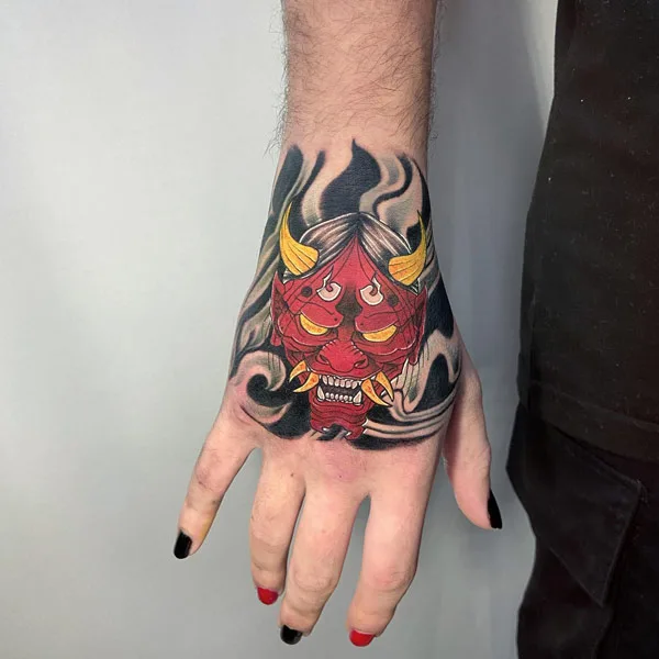 Oni Hand Tattoo 1