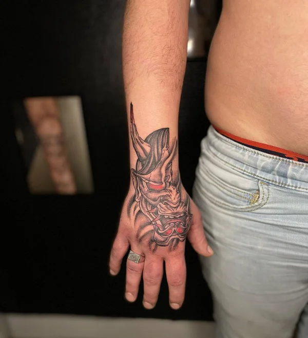 Oni Hand Tattoo 2