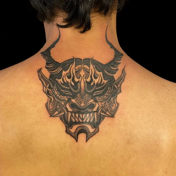 Oni Mask Tattoo 2