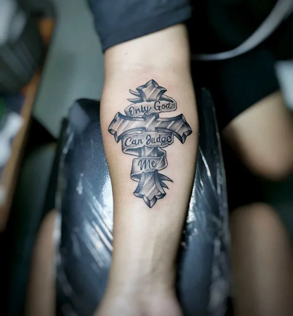 Only god can judge me tattoo 1