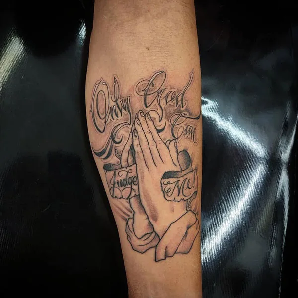 Only god can judge me tattoo 113