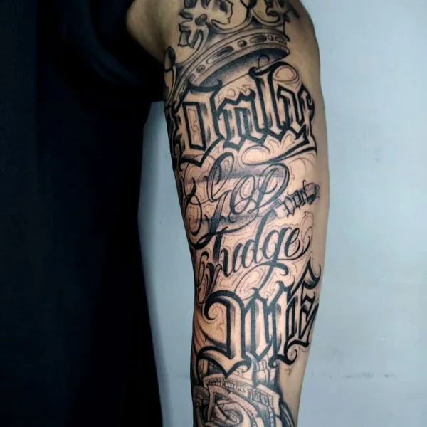 Only god can judge me tattoo 114