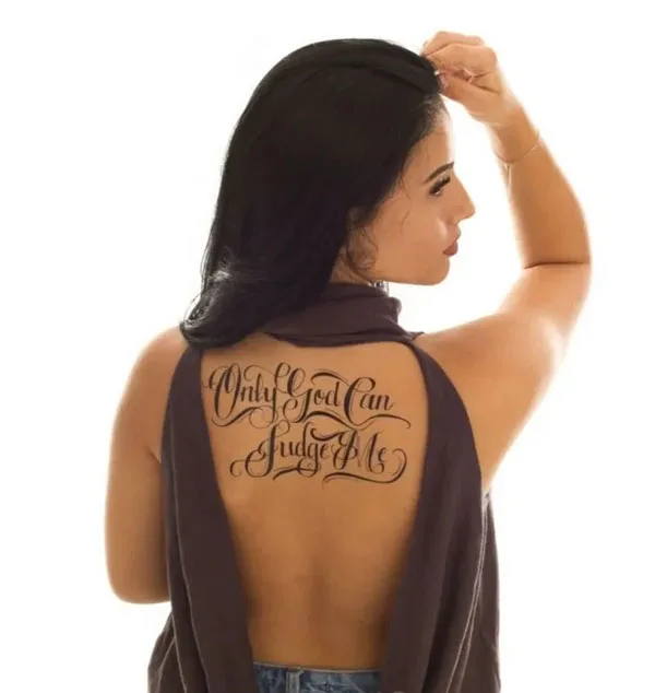 Only god can judge me tattoo 125