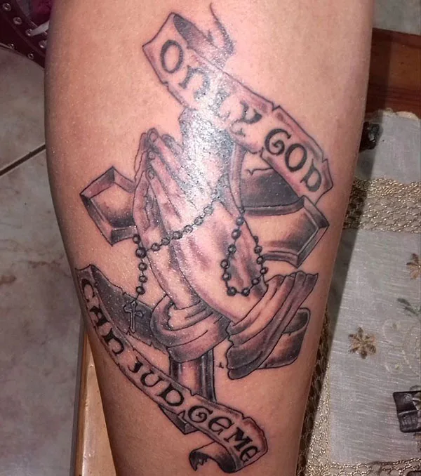 Only god can judge me tattoo 20