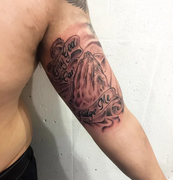 Only god can judge me tattoo 25