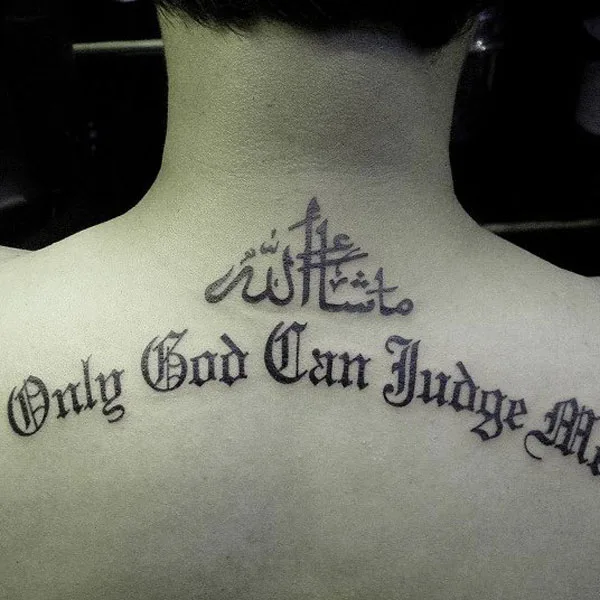 Only god can judge me tattoo 28