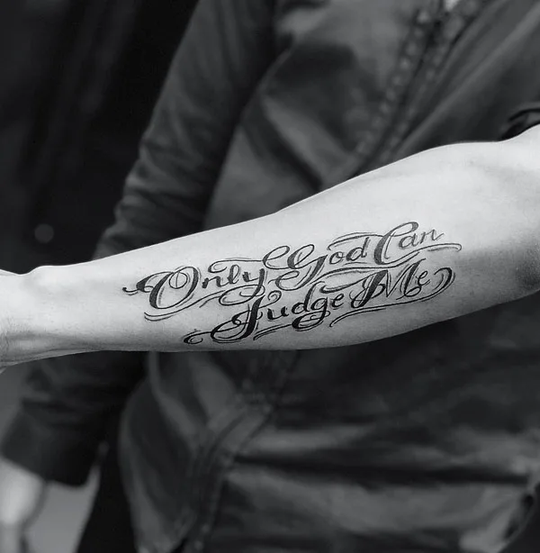 Only god can judge me tattoo 39