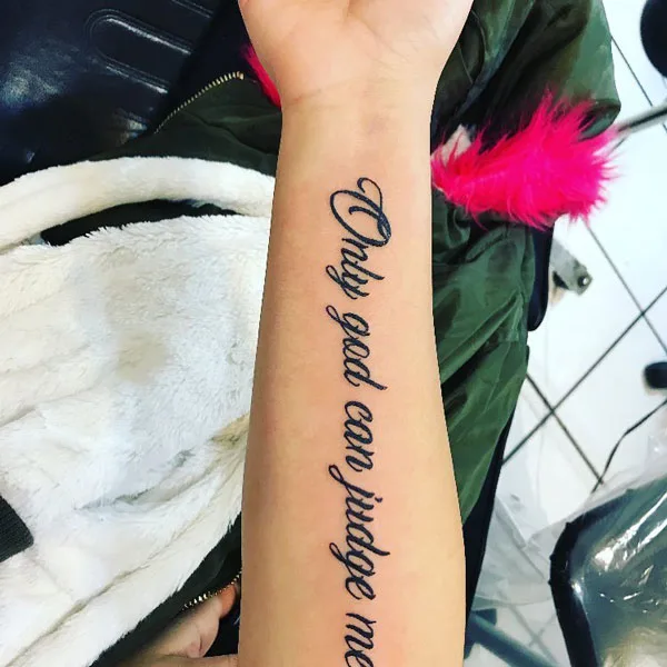 Only god can judge me tattoo 47
