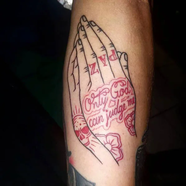 Only god can judge me tattoo 51