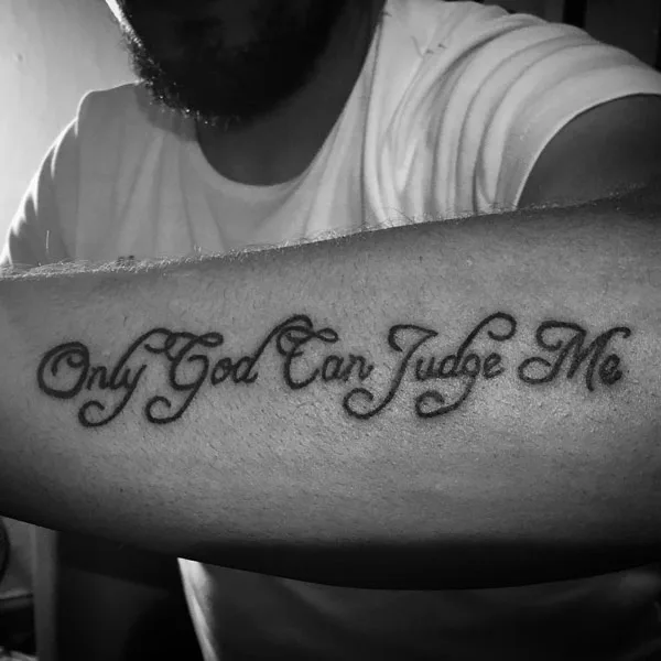Only god can judge me tattoo 52