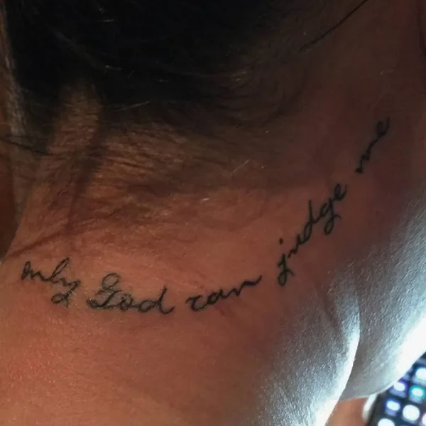 Only god can judge me tattoo 53