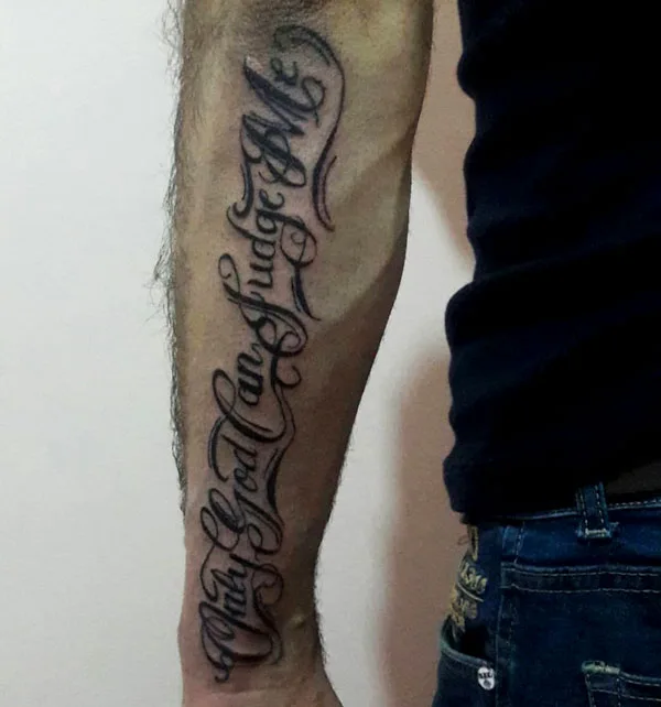 Only god can judge me tattoo 60