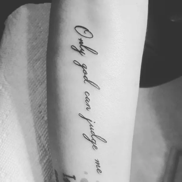 Only god can judge me tattoo 61
